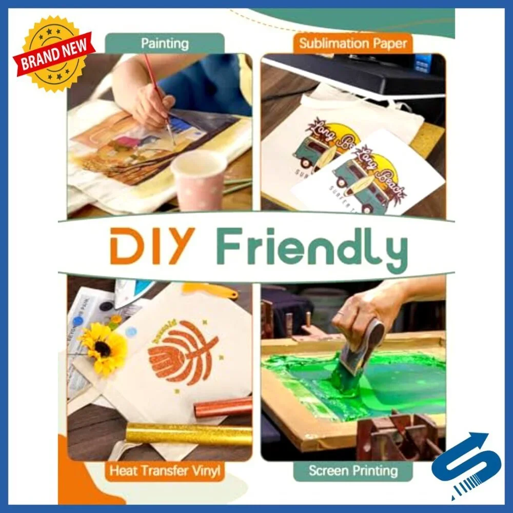 Canvas Tote Bags Bulk Pack DIY Projects Reusable Grocery Eco-Friendly